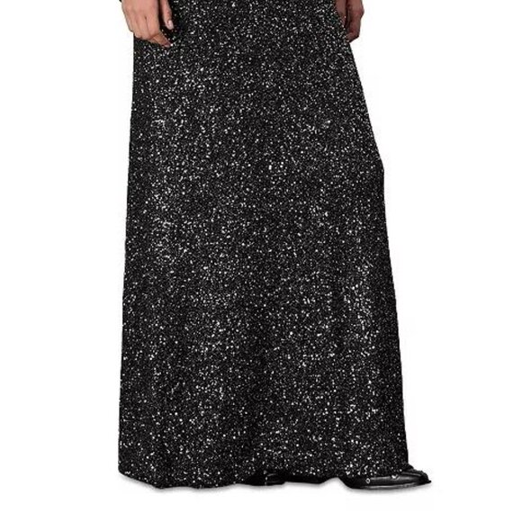 rag & bone Danni Sequined Open Back Maxi Dress Black Sparkle  NWT Size Small - Picture 6 of 9